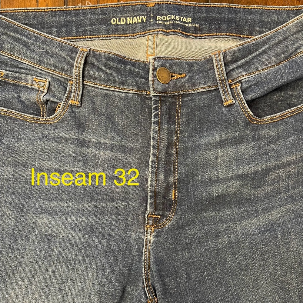 Old Navy Rock Star Skinny Slim Jeans 8 TALL